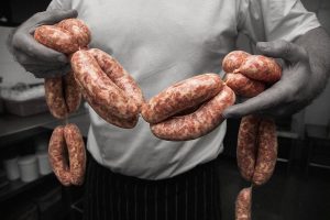 image shows high welfare sausages from sloane's bangkok thailand