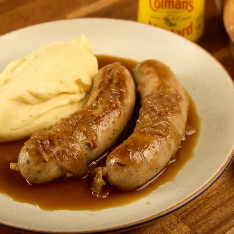 Sausages & Onion Gravy