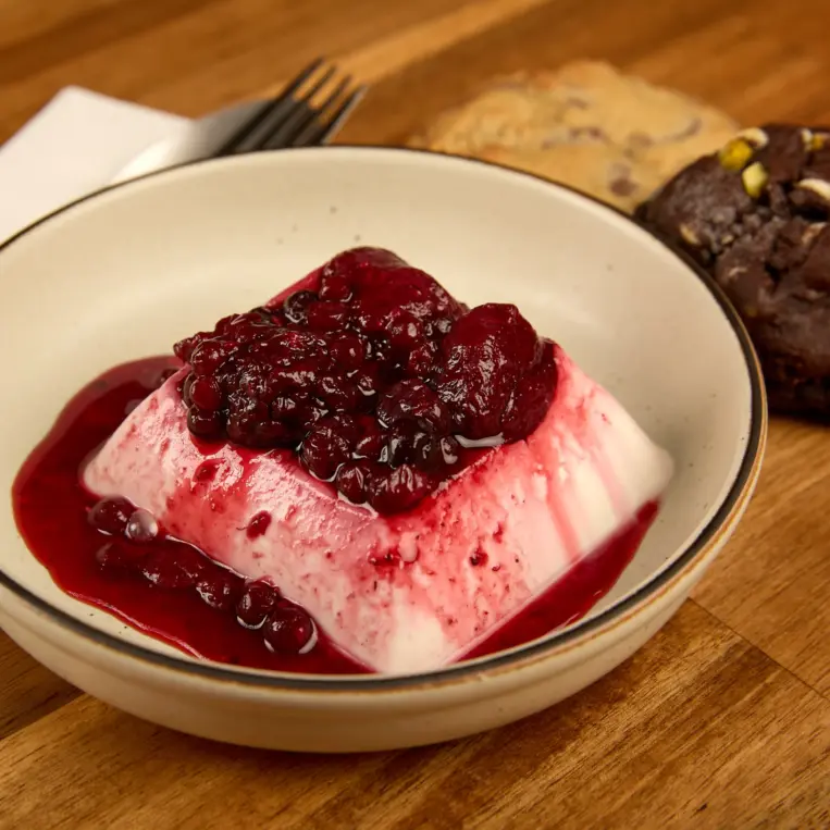 Panna Cotta with Berry Compote