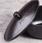 image shows raro cast iron pan lid