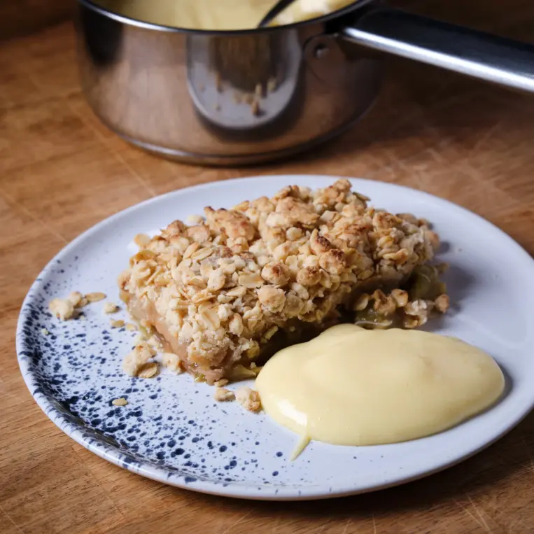Gluten Free Rhubarb Crumble, by Sans x Sloane’s